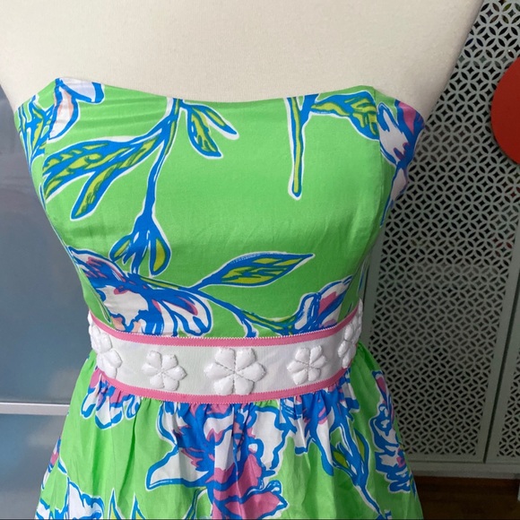 Lilly Pulitzer Langley Green Beaded Waist Dress - Picture 3 of 7
